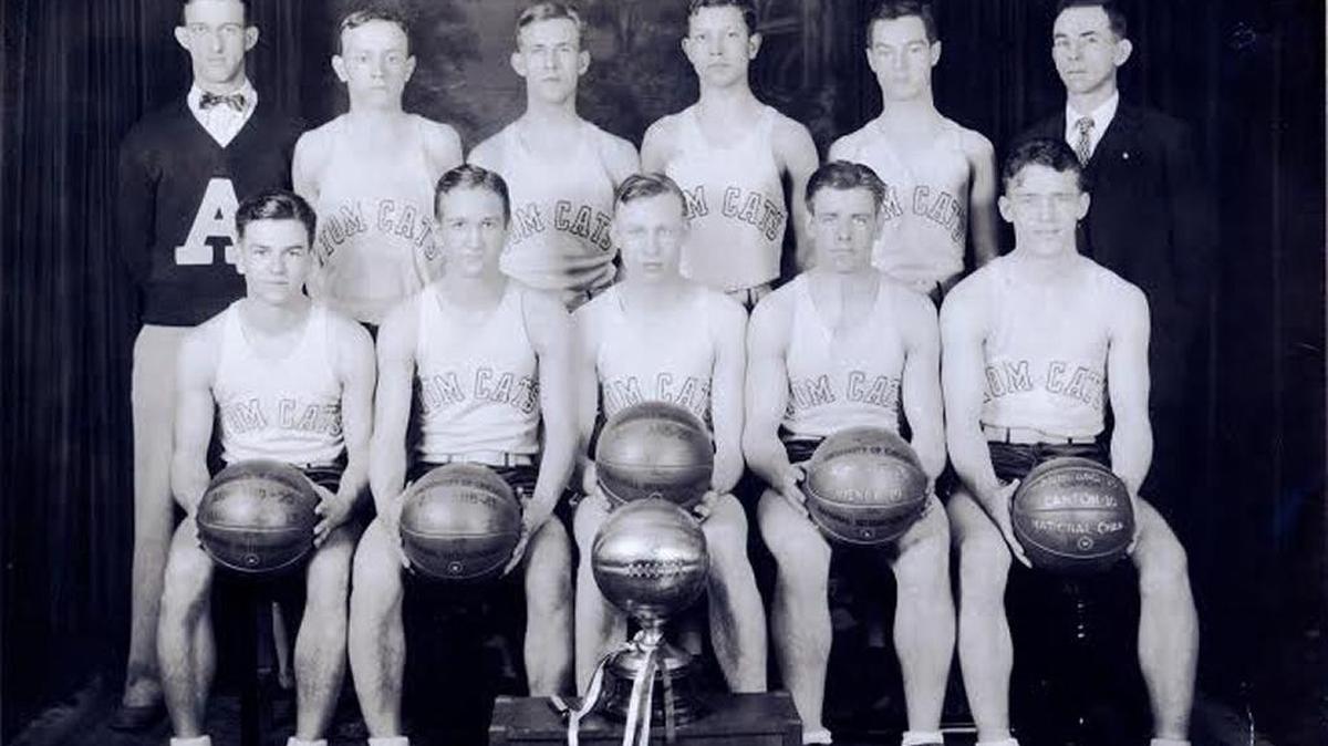 The 1928 Ashland Tomcats (31-0 after winning the Sweet Sixteen) are one of two undefeated teams — Brewers (36-0) in 1948 is the other — to win the KHSAA-sanctioned Boys’ State Tournament. After beating Carr Creek in four overtimes in the state finals, Coach James Anderson’s Tomcats went on to win five games and the championship in a national high school tournament in Chicago.