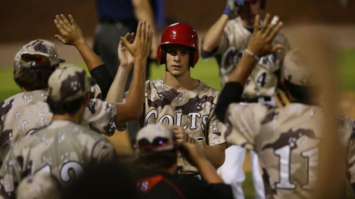 West Jessamine’s Kendall Peters scored on a triple by Ryan Layne in the third inning as West Jessamine played Bowling Green at Whitaker Bank Ballpark Thursday.