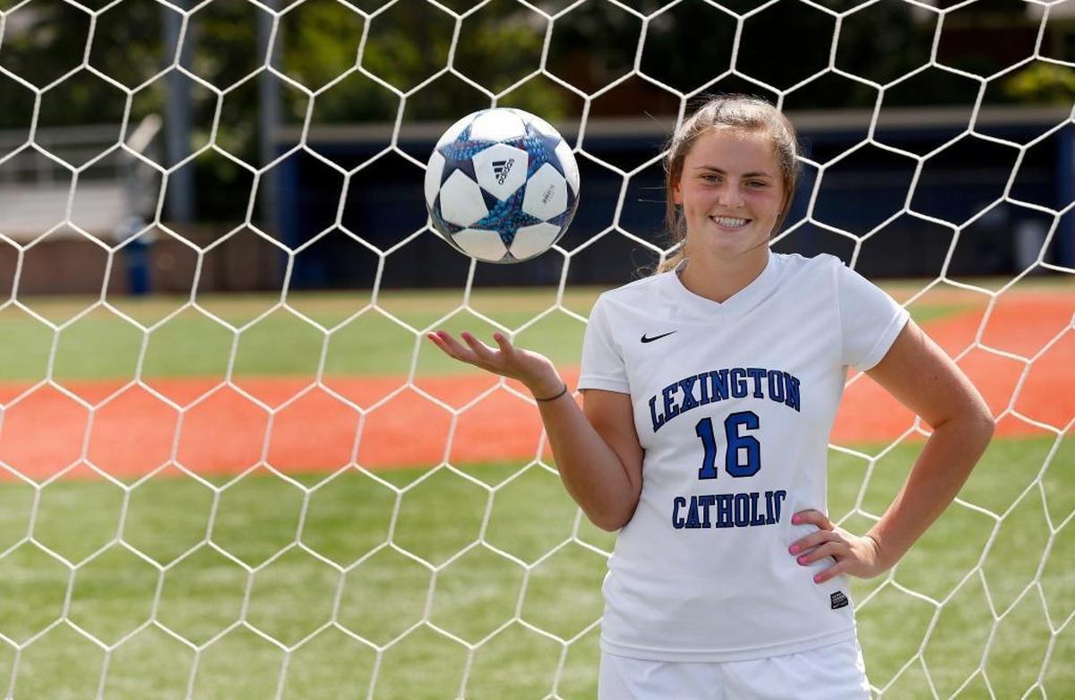 Kennedy Tranter photographed at Lexington Catholic High School soccer field in Lexington, Ky., Friday, August 18, 2017. She has been all-state since her freshman year when she committed to play for Kentucky. She's one of the leading candidates for Miss Kentucky Soccer this year.