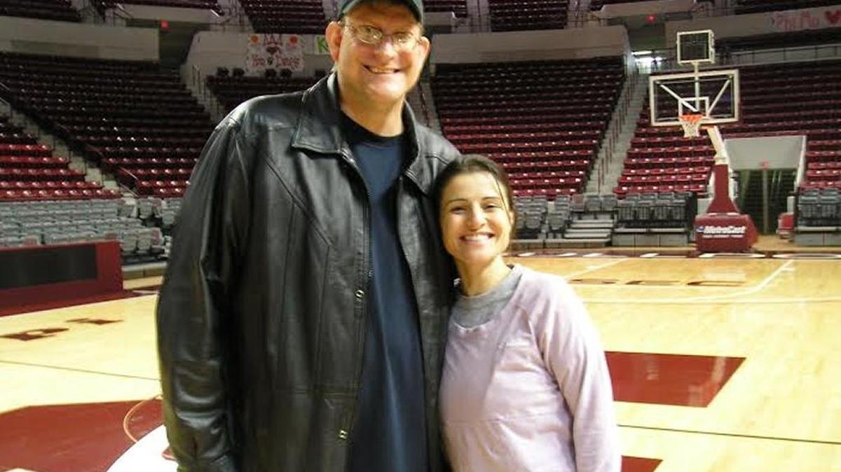 Jonathan Moore, the producer/director of the documentary, “Coaches’ Wives,” with one of the film’s principal subjects, Meo Stansbury, wife of Western Kentucky head coach Rick Stansbury.