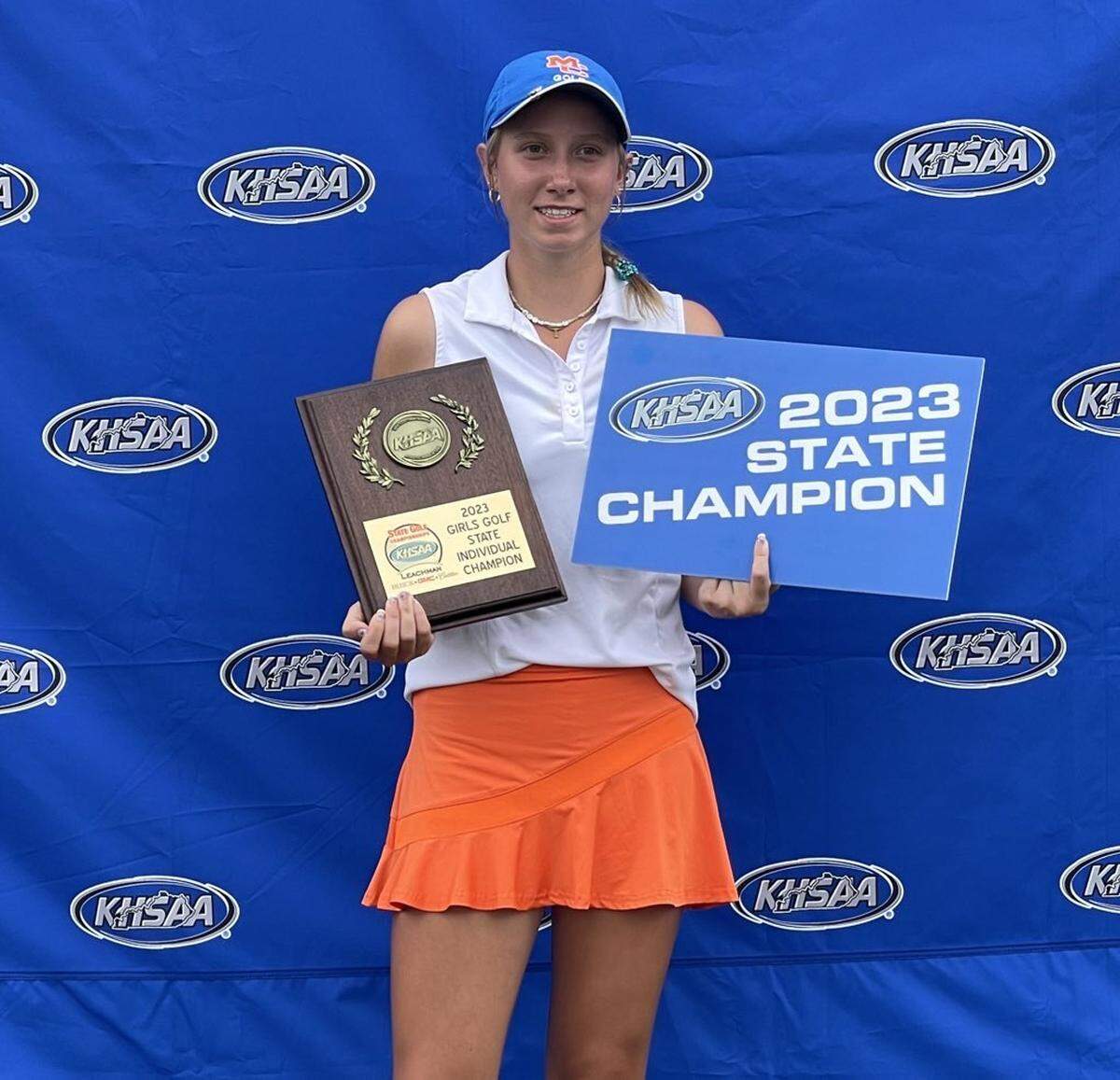 Marshall County’s Trinity Beth won the 2023 high school girls golf individual state championship at Bowling Green Country Club on Wednesday. Sacred Heart Academy won the team competition.