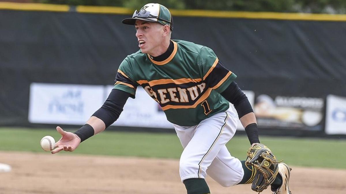 Greenup County's Kyle Gammon (1) throws to first during the first inning against Madison Central at Lafayette High School during the Fayette County Invitational Tournament in Lexington, KY., on Saturday, May 14, 2016.