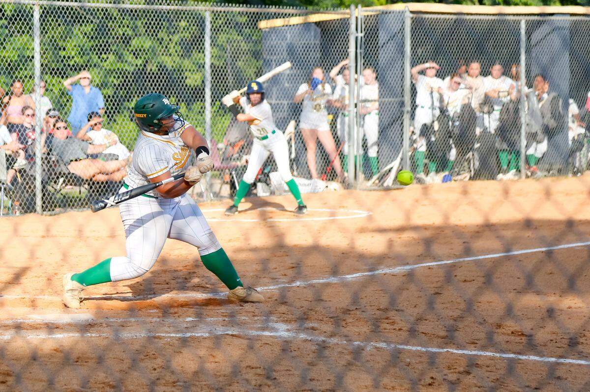 Bryan Station’s Kynedi Birdsong loaded up for a two-run home run in the fourth inning.