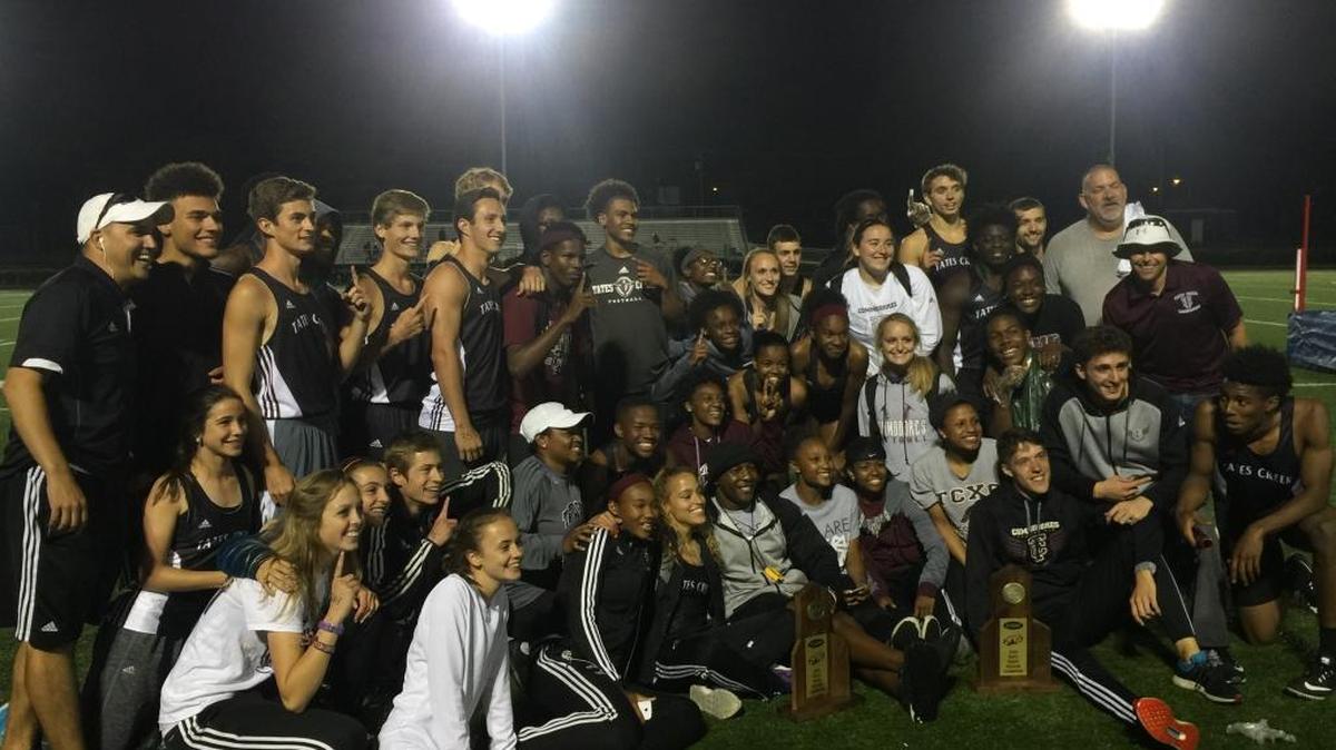 Tates Creek swept the team titles at the Class 3A, Region 6 track-and-field competition at Tates Creek High School on Friday, May 14, 2016.
