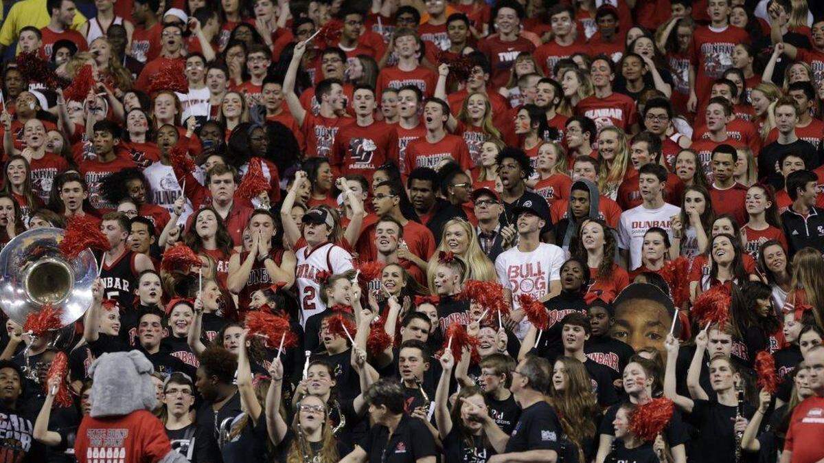 Paul Laurence Dunbar fans showed support for their team at Friday's Sweet 16 games in Rupp Arena.