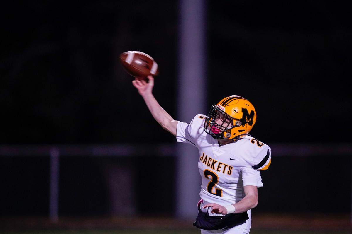 Middlesboro quarterback Cayden Grigsby has passed for 12 touchdowns and run for 14 TDs this season.