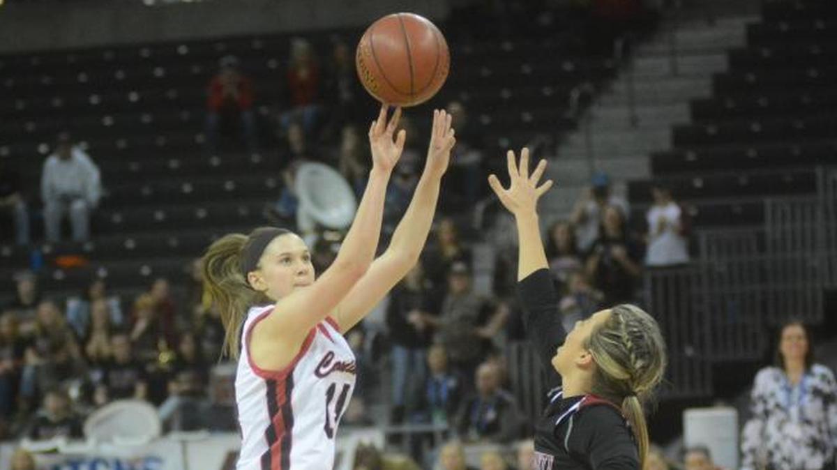 Kennedy Igo attempted a jump shot against Harlan County as Clark County defeated the Black Bears, 70-56, in the first round of the Girls’ Sweet Sixteen at Highland Heights on Wednesday night.