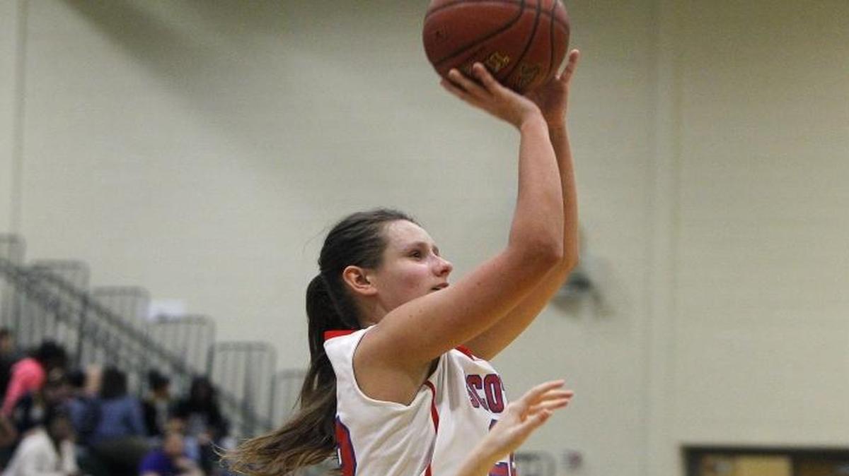 Scott County's Peyton Riddle took a shot against Henry Clay in the championship game of the 42nd District tournament.