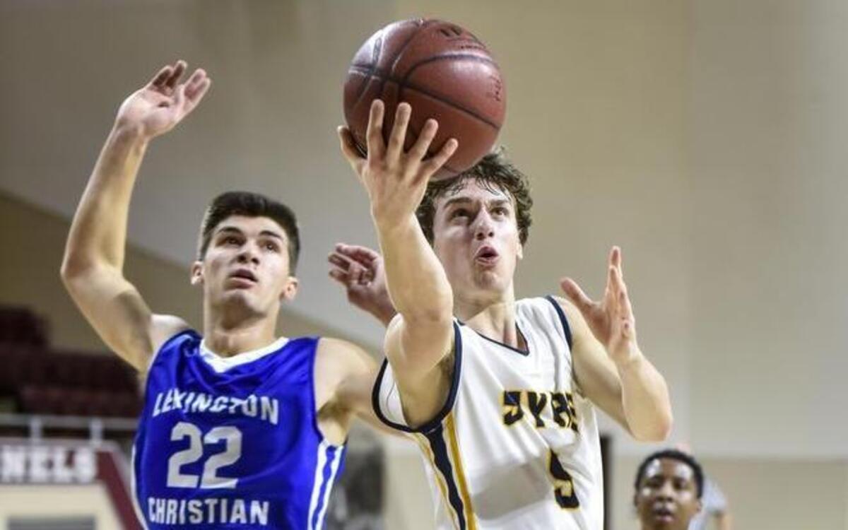 Sayre’s Jake Duby (5) broke a school career scoring record that had stood since 1998.