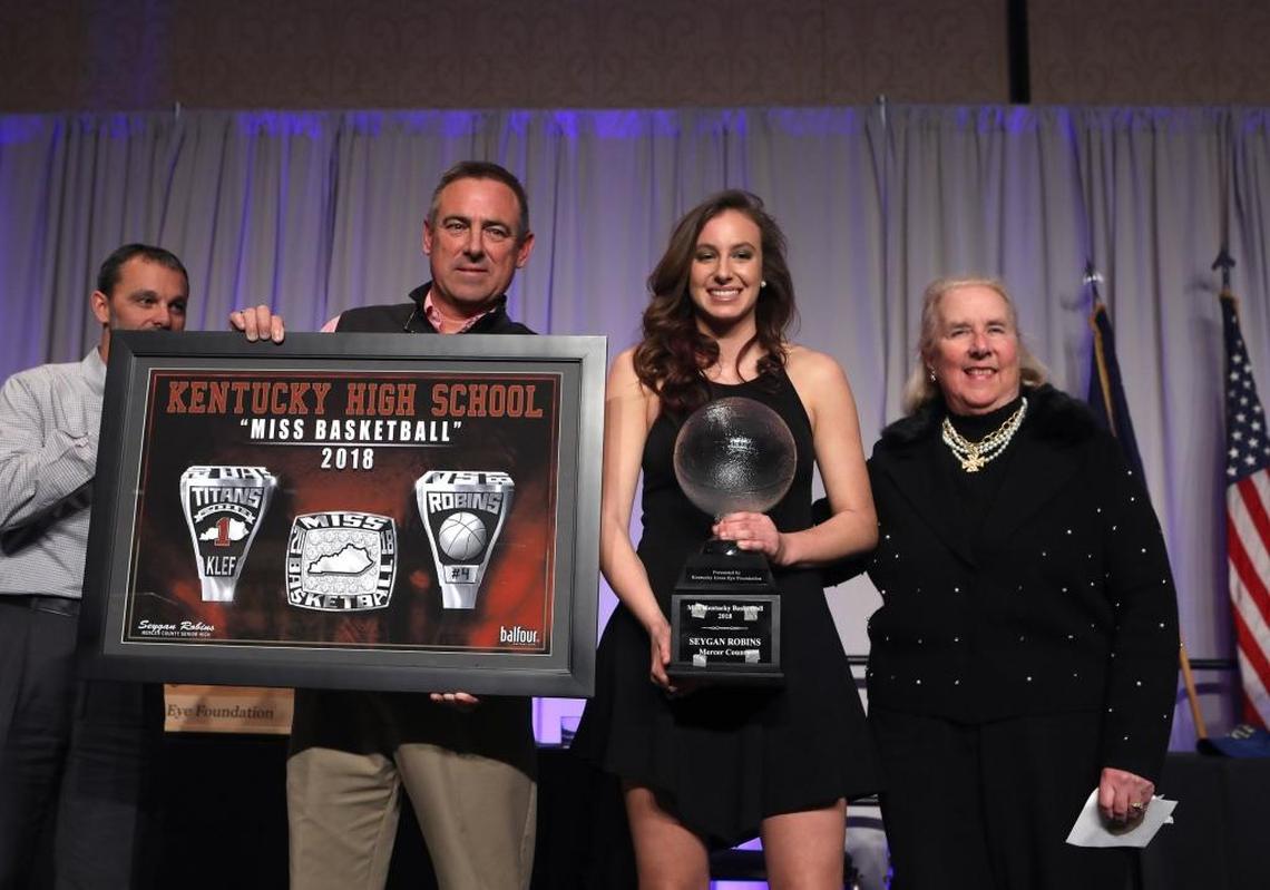 Mercer County basketball player Seygan Robins was named 2018 Kentucky Miss Basketball Tuesday by the Kentucky Lions Eye Foundation during a reception at Lexington Center.