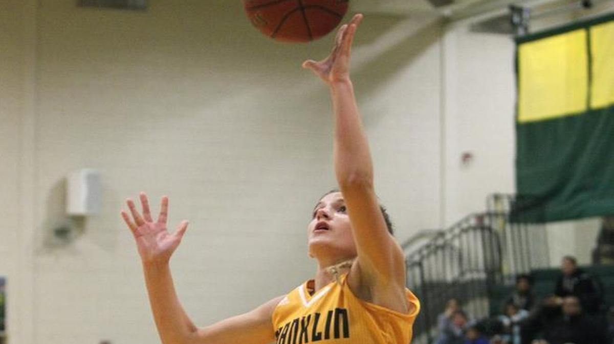 Franklin County's Rebecca Cook shoots against Bryan Station at Bryan Station in Lexington, Ky., Tuesday, December 13, 2016.