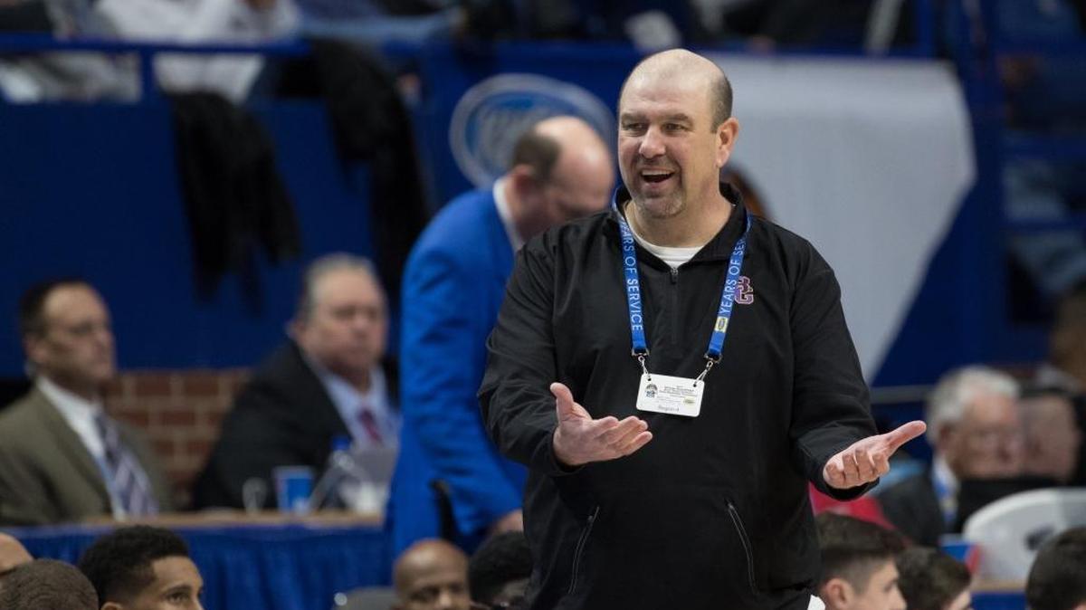 Bowling Green's D.G. Sherrill expressed frustration at a call as Scott played Bowling Green in the semifinals of the Whitaker Bank/KHSAA Boys' Sweet 16 at Rupp Arena on Saturday March 18, 2017 in Lexington, Ky.