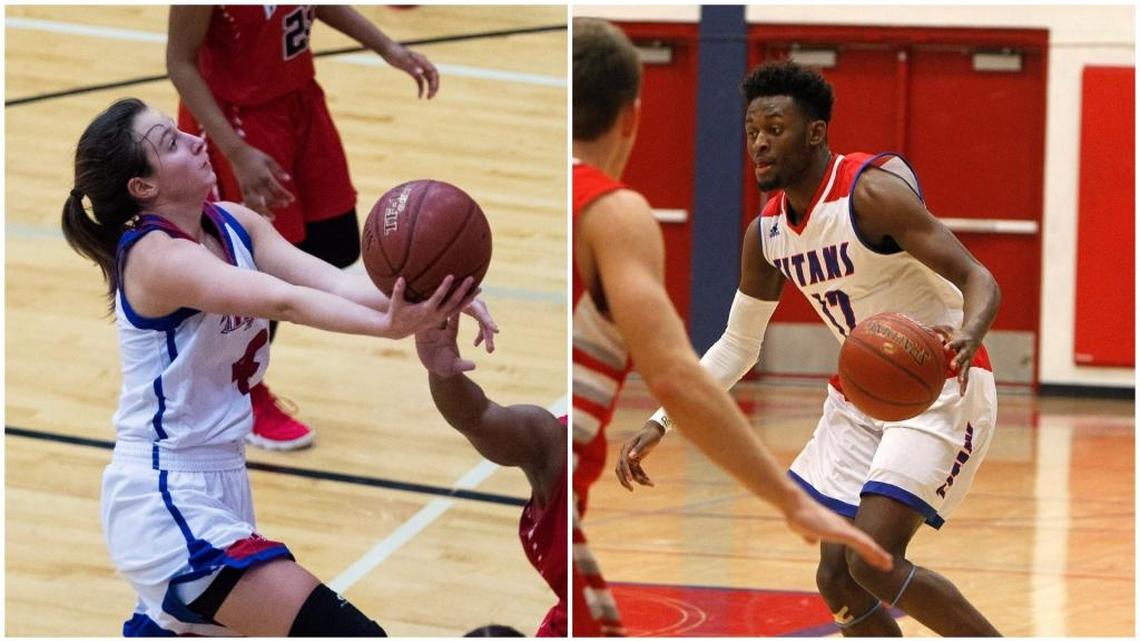 Left: Seygan Robins, a finalist for Miss Basketball. Right: Trevon Faulkner, a finalist for Mr. Basketball. They both play for Mercer County High School.
