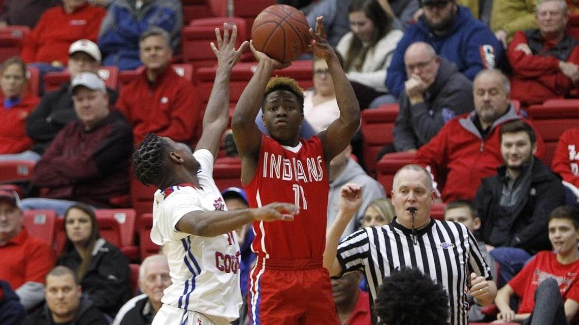 Adair County freshman Zion Harmon shot Monday while playing host Scott County. Harmon passed the 2,000 point mark for his varsity career during the game.