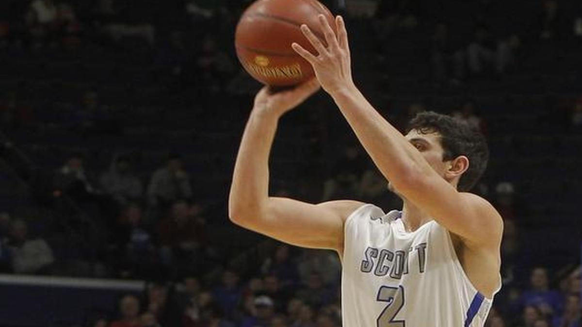 Against No. 8 Perry Central, Scott’s Jake Ohmer dropped a double-double, pouring in 32 points and grabbing 10 rebounds in their Sweet Sixteen quarterfinals at Rupp Arena.
