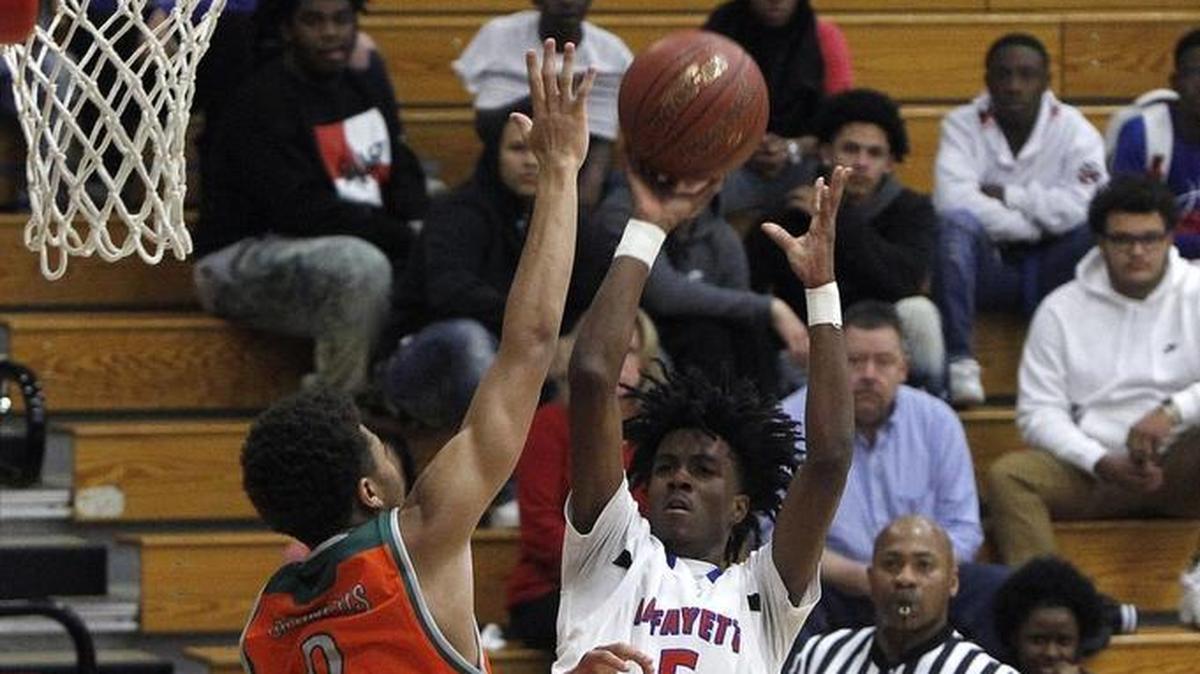 TeAndre Newcomb had 13 points, three rebounds and three assists in Lafayette’s win against Frederick Douglass on Friday night.