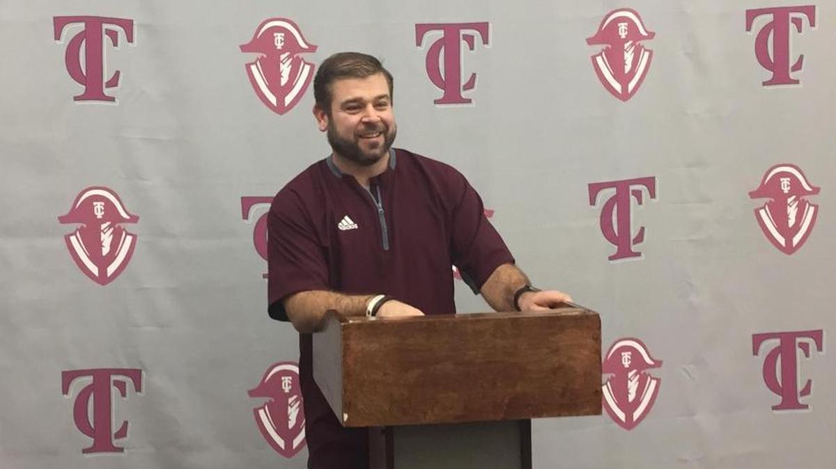 Tates Creek High School introduced Jon Smith as its new head football coach on Wednesday, January 31, 2018. Smith, a defensive coordinator with the program for the last two seasons, is the school’s sixth head coach.