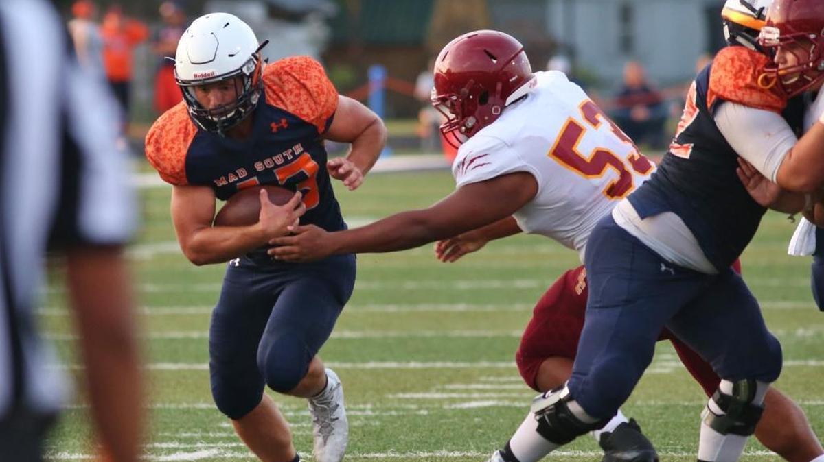 Madison Southern football player Carter Smith, left, was recruited by Tennessee and Vanderbilt as an underclassman. They have since lost interest. Last week, Smith was named Kentucky’s male winner for the Wendy’s High School Heisman award.