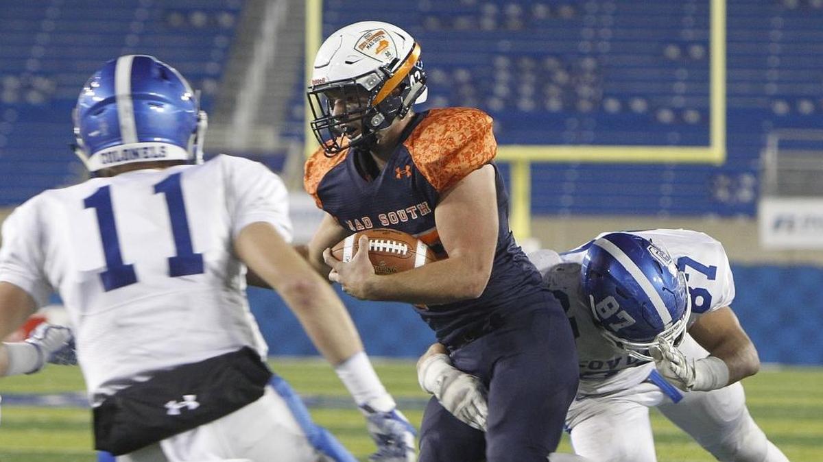 Madison Southern's Carter Smith runs against Covington Catholic in the Class 5A Russell Athletics KHSAA Commonwealth Gridiron Bowl at Kroger Field in Lexington, Ky., Saturday, December 2, 2017.
