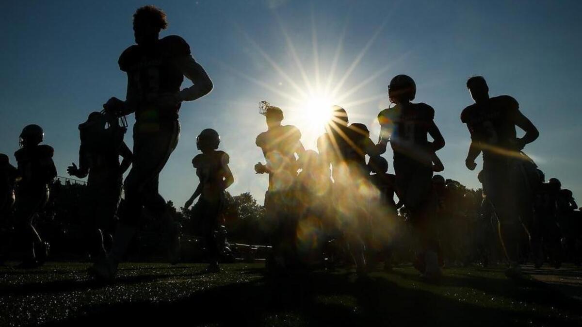Tates Creek leaves the field at halftime during their game against Henry Clay during the Adidas Kickoff Classic at Tates Creek High School, Friday, Aug. 18. 2017.