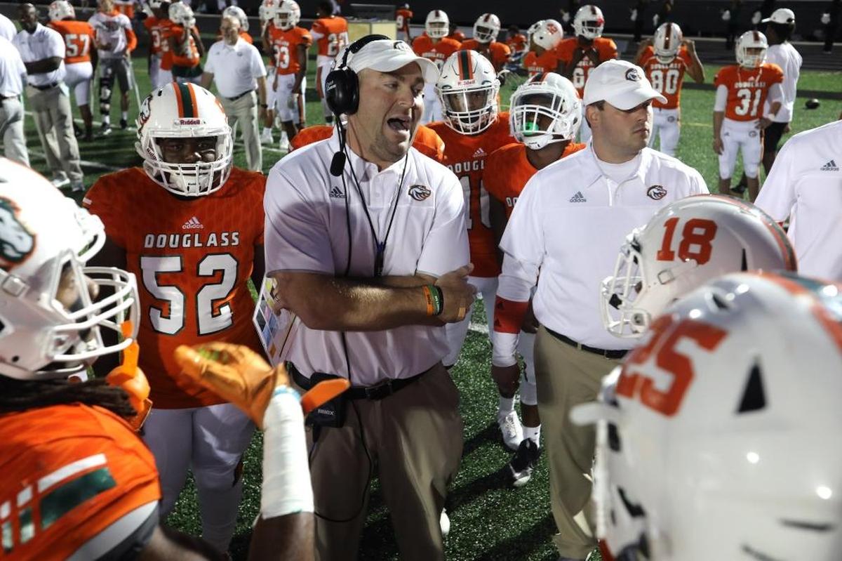 Frederick Douglass’ Nate McPeek who has served as the Broncos’ offensive coordinator and offensive line coach for all three years of the school’s existence, was named head coach of the program Friday, replacing the departed Brian Landis.