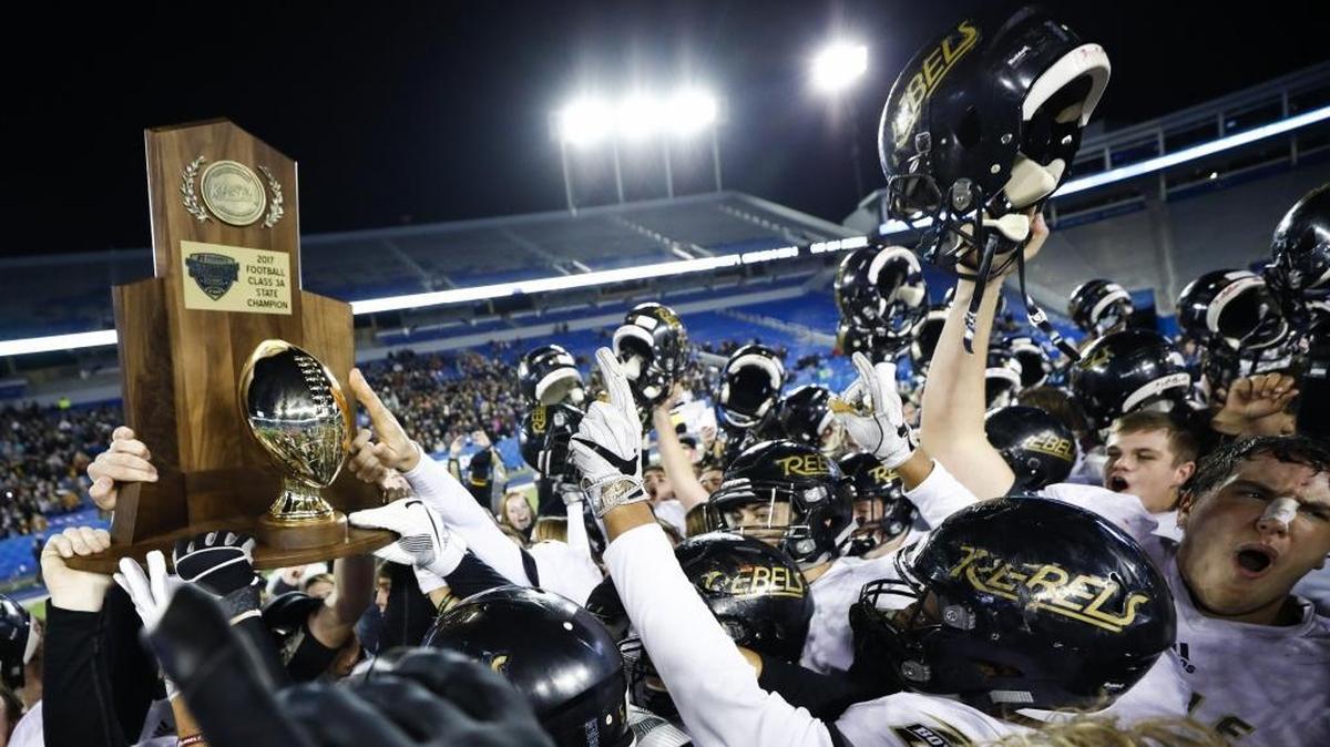 Boyle County celebrated after winning the Class 3A state championship at Kroger Field in Lexington last December. Boyle County beat Corbin 40-21.