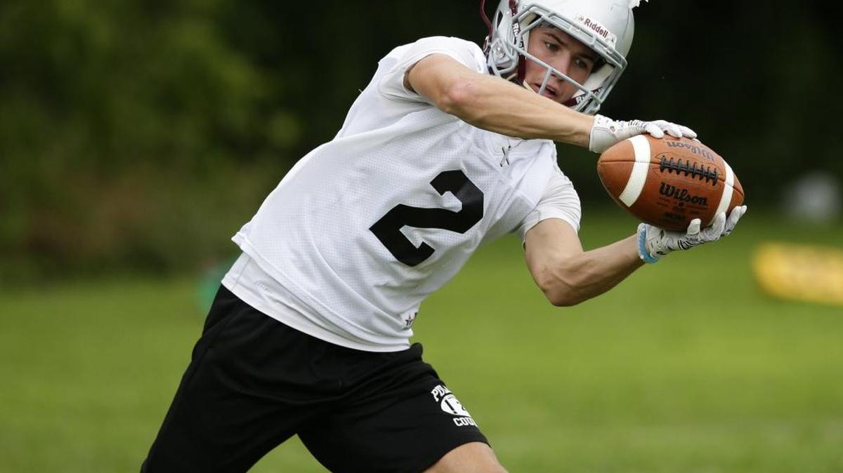 Pulaski County receiver Jake Johnson Wednesday August 18, 2016 in Somerset, Ky.