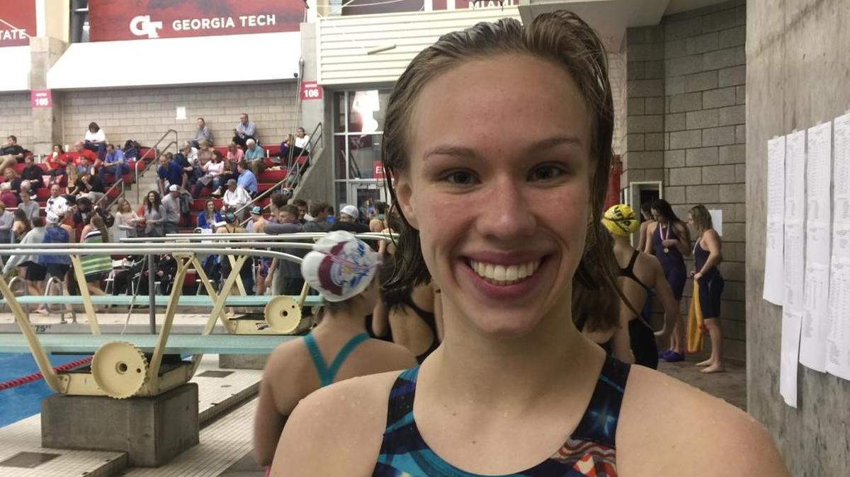 Tates Creek sophomore Rachel Klinker was named to the All-State first team after swimming in four events Saturday in the girls’ KHSAA Swimming and Diving Championships at Ralph R. Wright Natatorium.