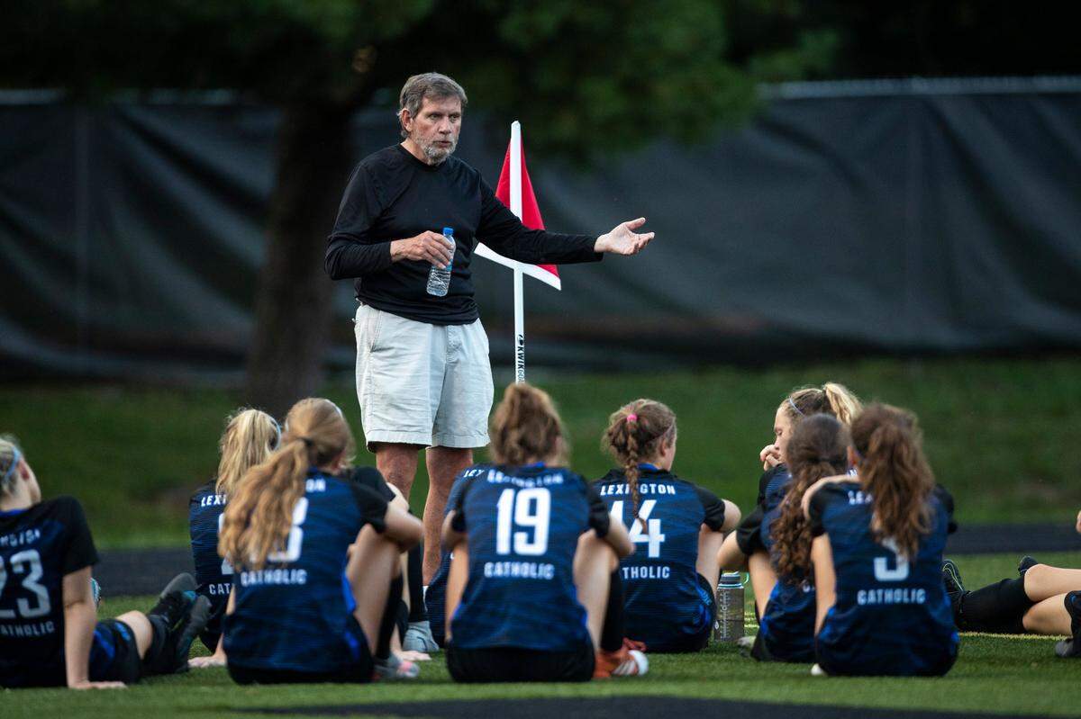 Terry Quigley has coached Lexington Catholic to three consecutive 11th Region championships.