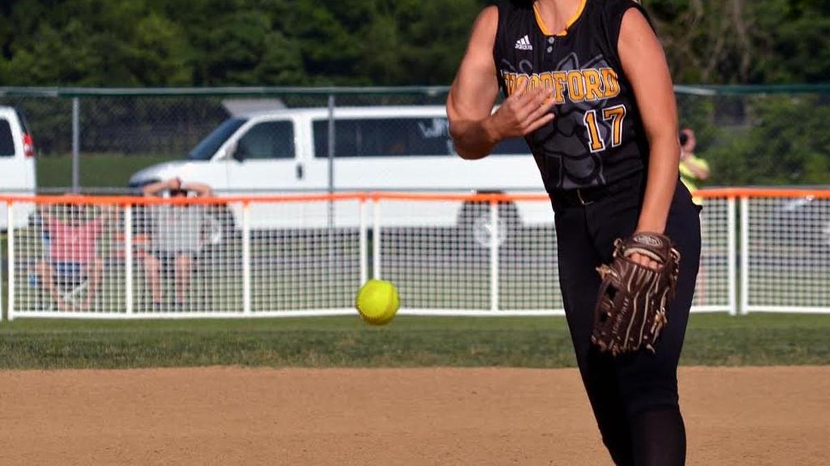 Woodford County senior Bethany Todd pitched against East Carter during an elimination game in the KHSAA Softball State Tournament on Friday, June, 9, 2017 in Owensboro, Ky.