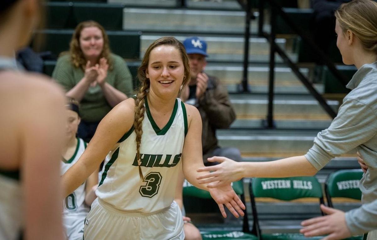 Montana Muravchick is introduced before the start of the Western Hills and Franklin County varsity basketball game at Western Hills High School in Frankfort, Kentucky on January 5, 2018.
