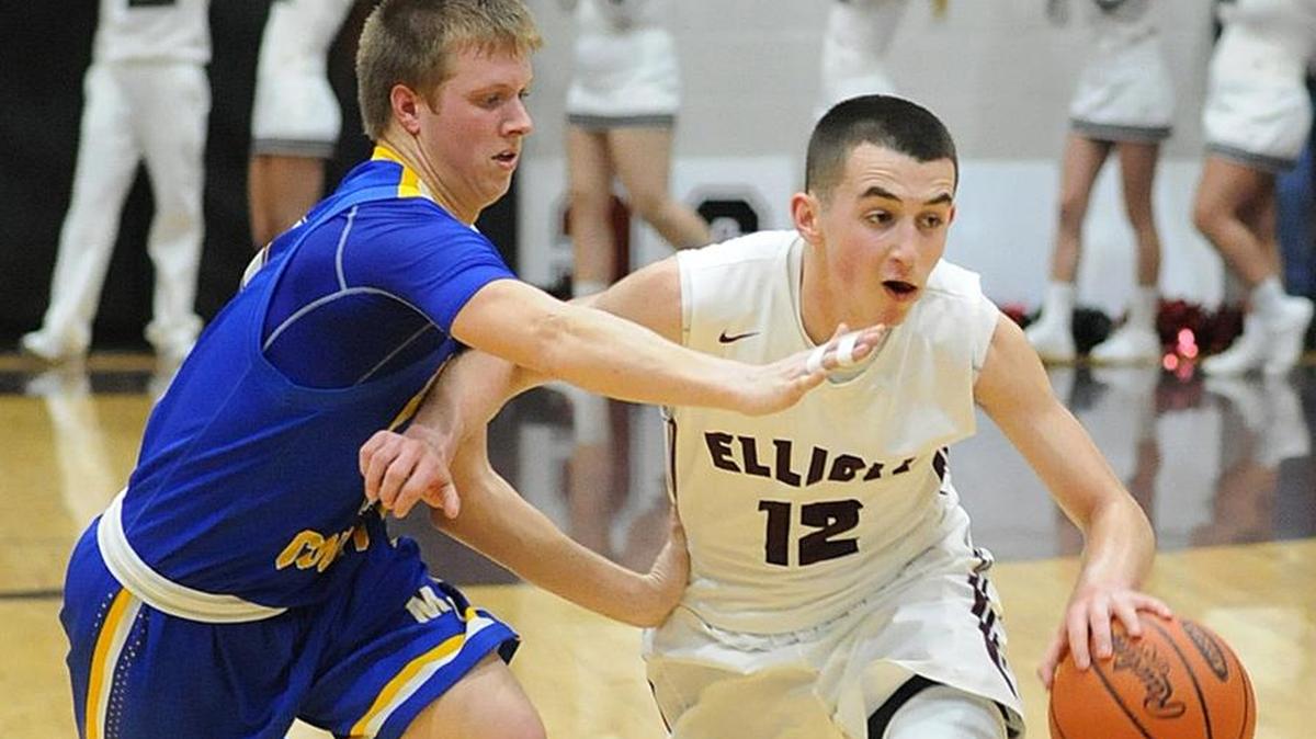 Elliott County’s Korbin Spencer (12) spent his junior season at Hargrave Military Academy in Virginia. He’s seen here playing as a sophomore for the Lions against Morgan County.