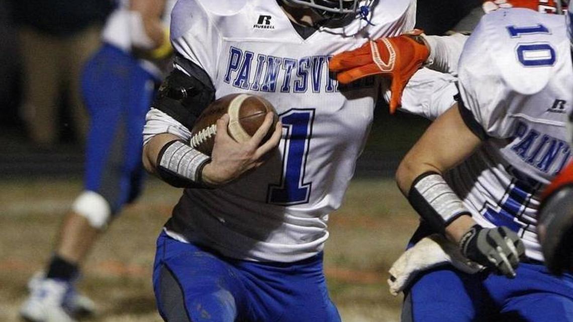 Paintsville's Kent Phelps runs against Paris at Blanton Collier Stadium in Paris, Ky., Friday, November 19, 2015.