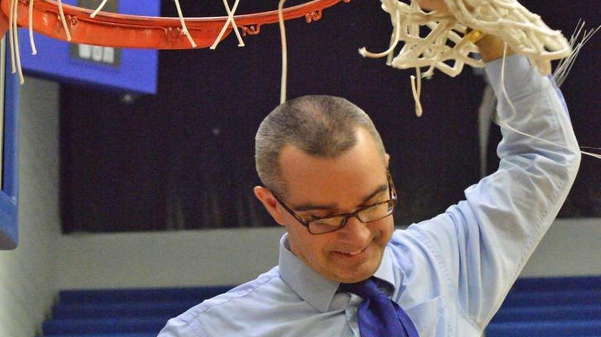 Buddy Biggs celebrated after his Mason County Royals won the 10th Region Tournament championship at Montgomery County.