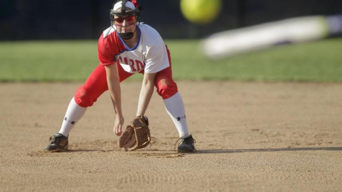 Scott County's Cece Wittry (36) plays defense during the Woodford County Yellowjackets vs the Scott County Lady Cards softball game at Franklin County High School on Tuesday, May 30, 2017 in Frankfort, Ky.