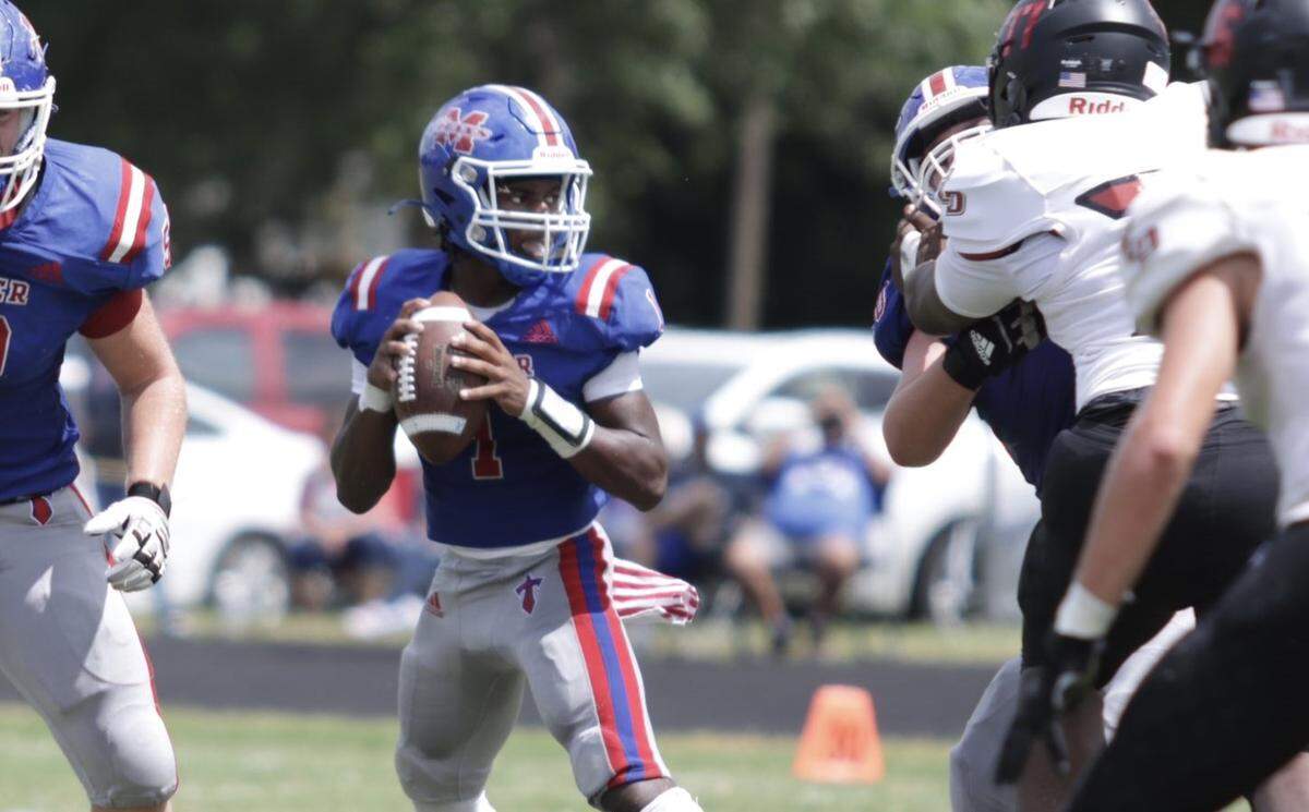 Mercer County quarterback Thaddeus Mays has thrown for 752 yards and three touchdowns to go with eight rushing scores for the 5-1 Titans.