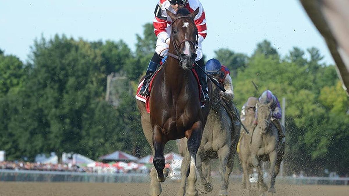 Songbird conquered her first test at Saratoga, remaining unbeaten in nine career starts with a 5¼-length victory in the Grade I, $500,000 Coaching Club American Oaks Sunday at Saratoga Race Course.