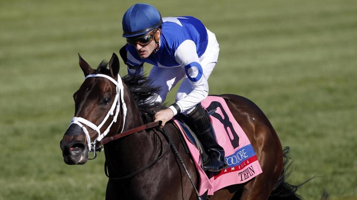 Tepin, with Julien Leparoux up, won the Jenny Wiley Stakes for trainer Mark Casse and owner Robert Masterson during the Keeneland Spring Meet.