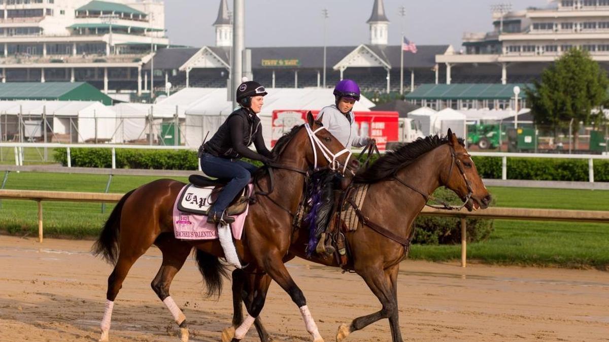 Oaks 142 hopeful Rachel’s Valentina was on the track for training, Sunday, May 01, 2016 at Churchill Downs in Louisville.