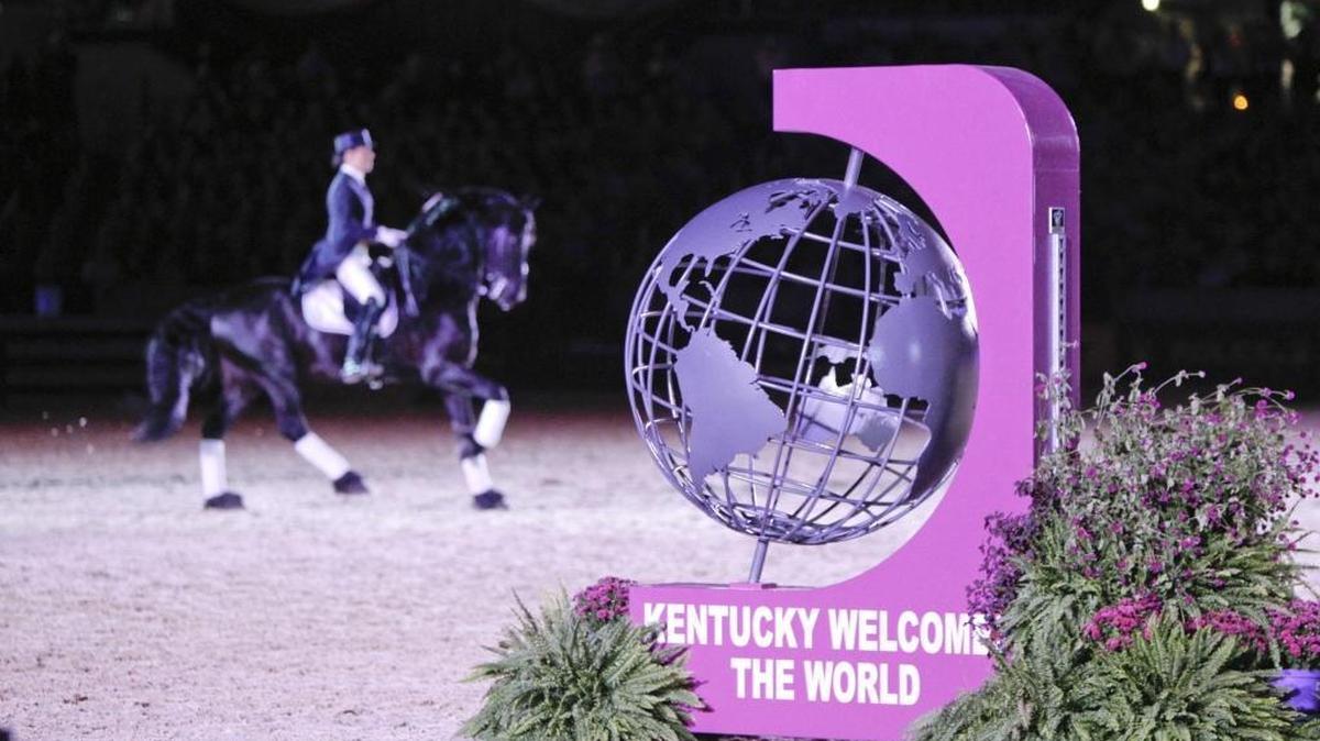 Dutch Friesian Stallions performed during the opening ceremony for the Alltech FEI World Equestrian Games at the Kentucky Horse Park in Lexington, Ky., Saturday, September, 25, 2010.