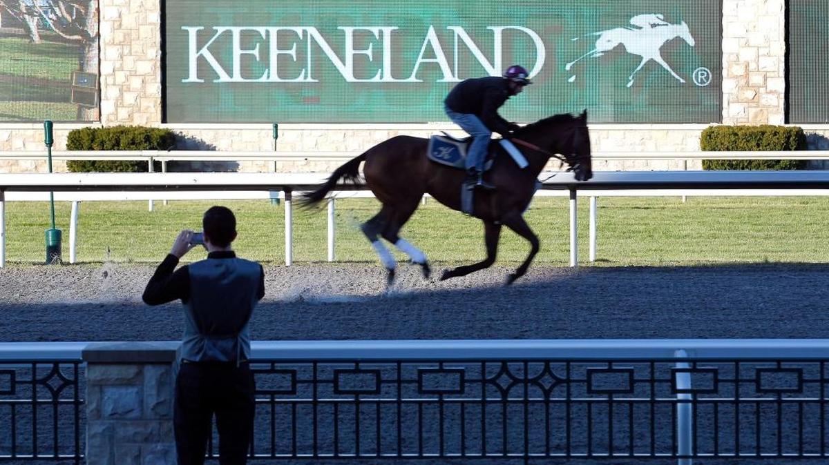 Patrick Garoiu took a photo as horses were worked during morning workouts at Keeneland Race Course ahead of a recent Spring Meet. The 2016 Spring Meet at Keeneland takes place April 8-29.