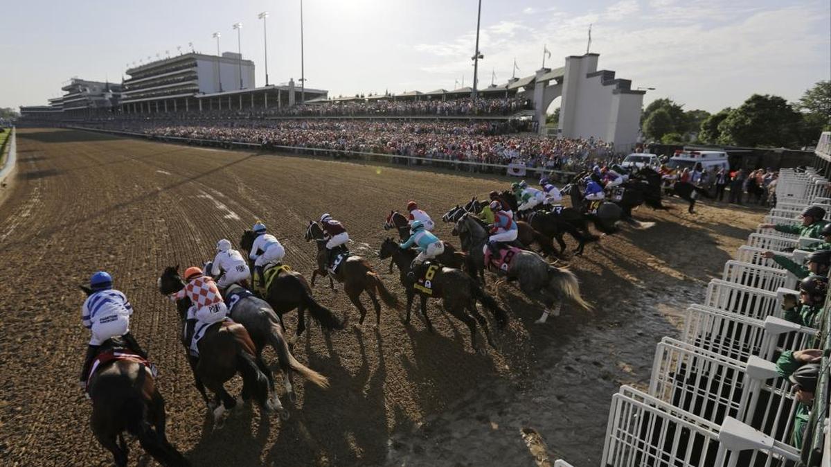 Horses leave the starting gate for the 142nd running of the Kentucky Derby horse race at Churchill Downs Saturday, May 7, 2016, in Louisville, Ky.