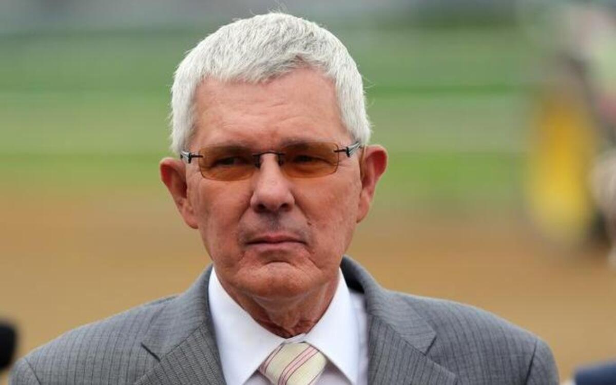 Track announcer Mike Battaglia after the Kentucky Oaks at Churchill Downs Friday, May 3, 2013, in Louisville.