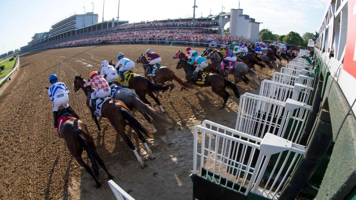 The 20-horse field broke from the gate in the 142nd running of Kentucky Derby on May 7, 2016, at Churchill Downs in Louisville.