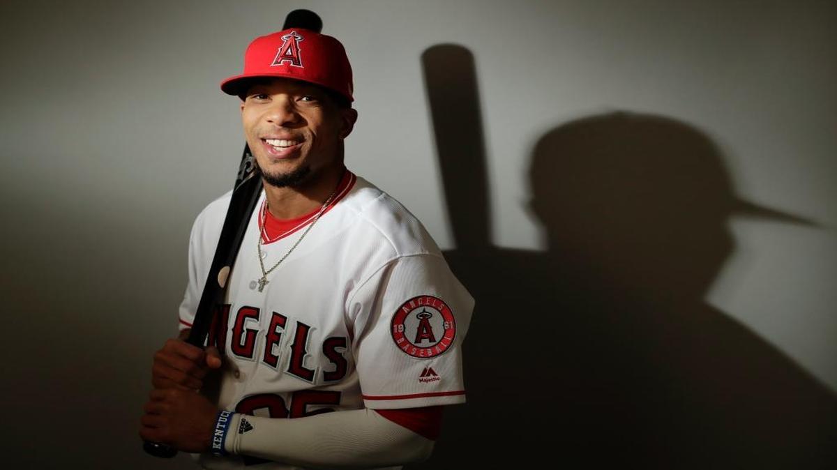 This is a 2017 photo of center fielder Ben Revere of the Los Angeles Angels baseball team poses for a portrait. This image reflects the Angels active roster as of Tuesday, Feb. 21, 2017, when this image was taken.