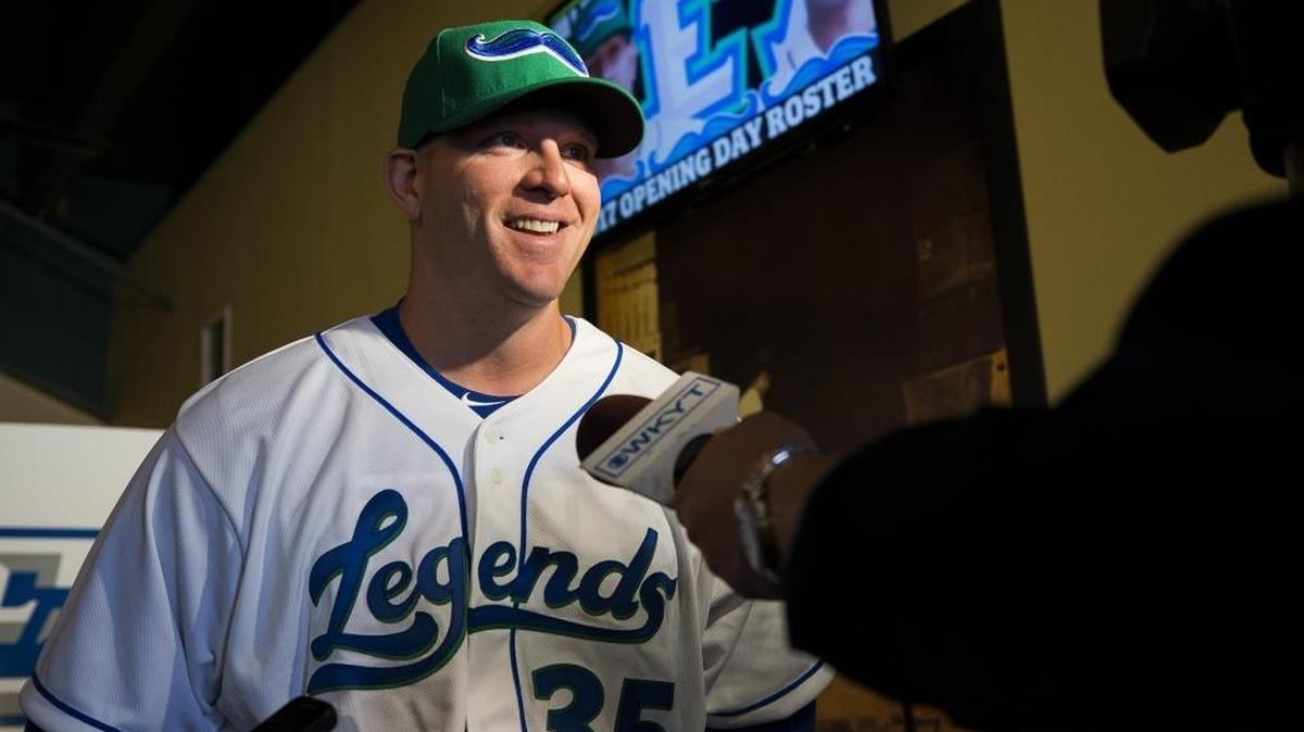 First-year Lexington Legends manager Scott Thorman spoke Tuesday during media day at Whitaker Bank Ballpark in Lexington.
