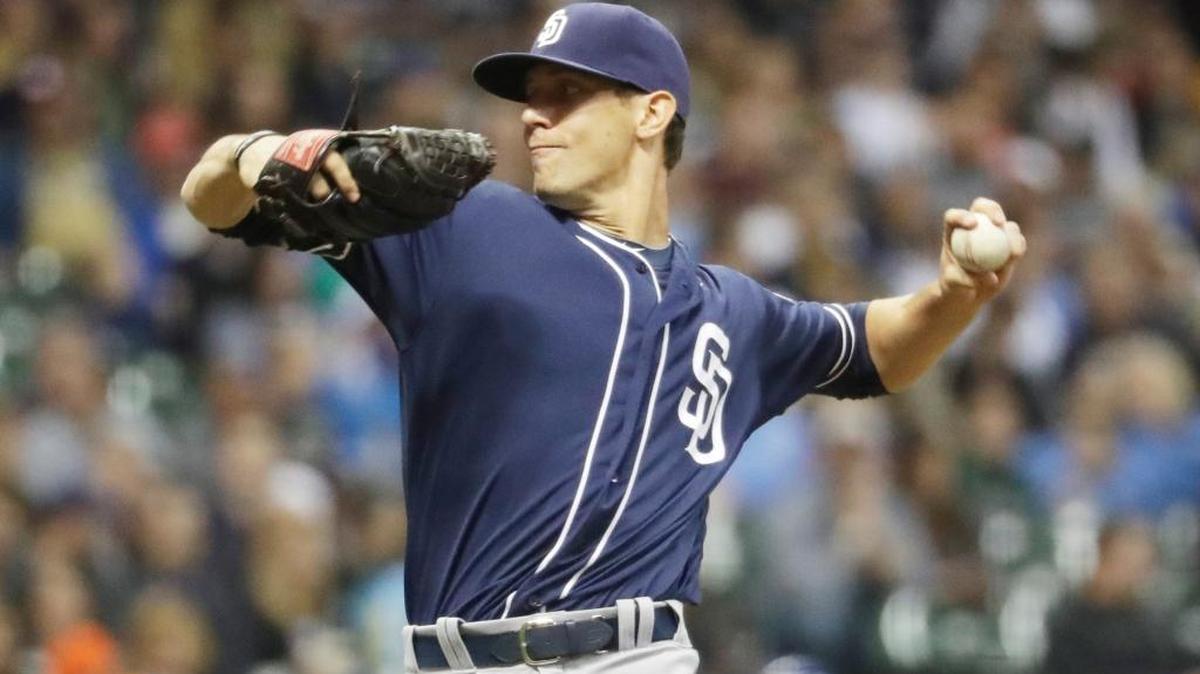 San Diego Padres starter Christian Friedrich threw during the first inning against the Milwaukee Brewers on Friday, May 13, 2016, in Milwaukee.