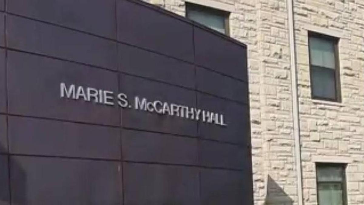 McCarthy Hall is located just to the south of Allen Fieldhouse on the KU campus.