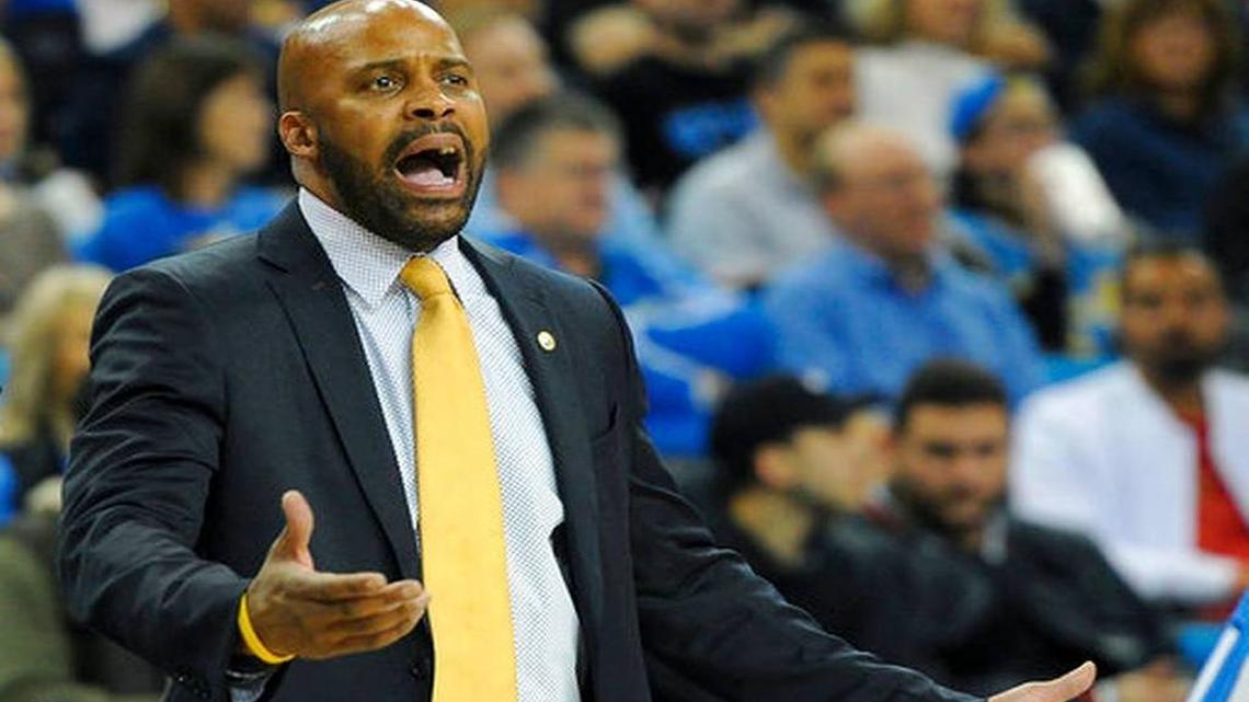 In this Jan. 5, 2017, file photo, California head coach Cuonzo Martin yells during an game against UCLA in Los Angeles, Thursday, Jan. 5, 2017. The former Tennessee coach was introduced as the new head coach at Missouri on Monday.