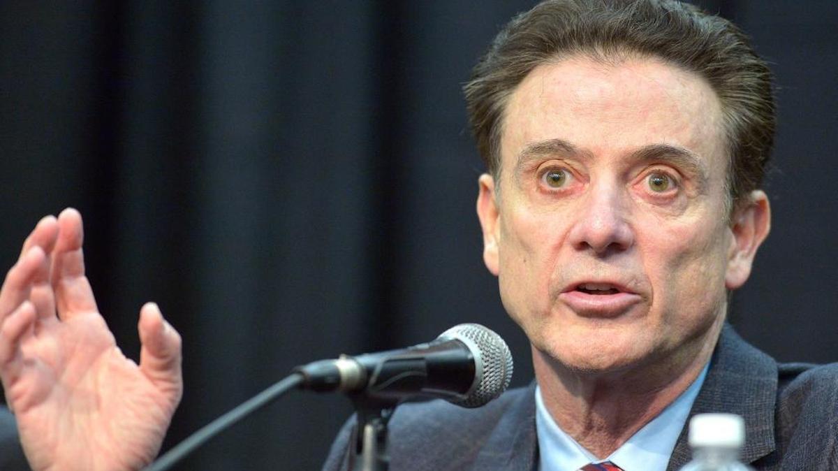 Coach Rick Pitino spoke to the media after the University of Louisville announced Feb. 5 that it was self-imposing a ban on tournament play for the men’s basketball team this season amid ongoing investigations into a sex scandal.